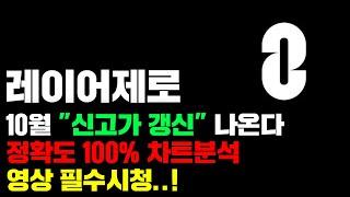 레이어제로 [긴급] 10월 "신고가 갱신" 반드시 나옵니다..! 정확도 100% 차트분석, 영상 필수시청 #코인시황