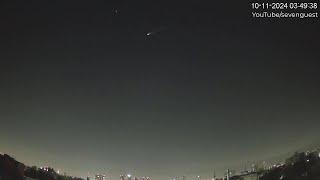 Timelapse Mexico City CDMX - Meteorito o Bólido (vel. real y a 1/5) 10-NOV-24 03:49 hrs. SUR