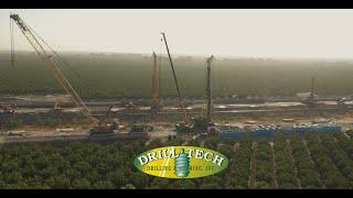 High Speed Rail Project Fresno, Ca performed by: Drill Tech Drilling & Shoring Inc.