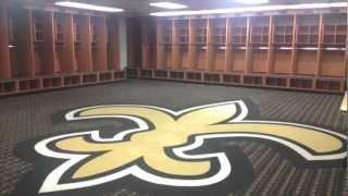 ME INSIDE THE SAINTS LOCKER ROOM!!  VIDEO TOUR!!