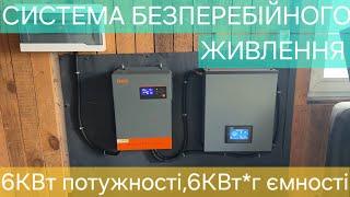 Система безперебійного живлення 6 кВт потужності, 6 кВт*г ємності