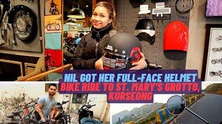 Nil got her full-face Helmet | Bike Ride to St. Mary's Grotto Kurseong | NilJam