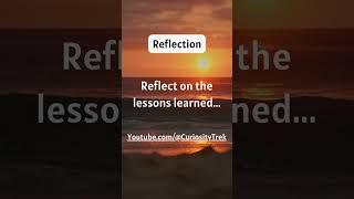 Reflect on the lessons learned... #facts #knowledge #psychologyfacts #reflection #quotes #success