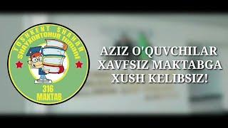 "Xavfsiz Maktab" Videolavhasi / 316 - maktab / Pandemiya qoidalari / arxiv 2020 - yil  13 - noyabr