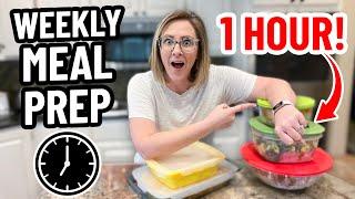 A WEEK OF MEALS in JUST 1 HOUR! // Huge Family Meal Prep, Quick & Easy