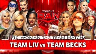 Lucha Completa: Team Liv Vs Team Becks - WWE Raw 29/11/2021 (En Español)