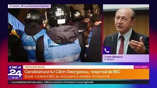 Băsescu: Este esențial ca BEC să vină cu motive convingătoare, nu cu povești