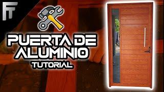 Como hacer una puerta de aluminio diseño Fácil y elegante , puerta de aluminio 3" ligera