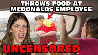 Girl Temper Tantrum Throws Food At McDonalds Employee.