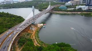 Durgam Cheruvu cable bridge | Hyderabad tourist places | Drone video