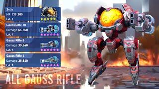 Solis with All Gauss Rifle 10 6 4 - Mech Arena