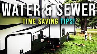 RV Water and Sewer Hookup for Beginners (Time Saving Tips!)