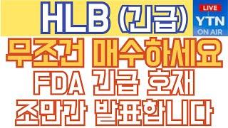 HLB 에이치엘비 매수 매도 주가전망 - 긴급) 무조건 매수하세요! FDA 긴급 호재 조만간 발표합니다.