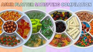 ASMR SATISFYING PLATTER COMPILATION | NO TALKING, SATISFYING SOUNDS, SMOOTH CANDY POURS