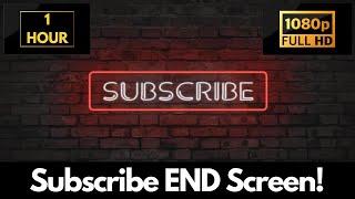 End Screen Neon LED Light Up SUBSCRIBE Sign | 1 HOUR Satisfying Background & Wallpaper Medley!