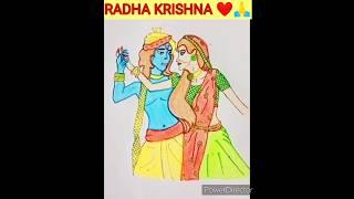 Radha Krishna  #shorts #ytshorts #trendingshorts #drawing #art #viral #artwork #krishna #radha