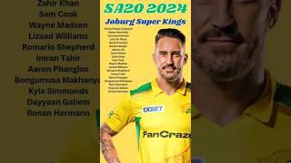 SA20 2024 : Joburg Super Kings Squad 2024 #sa20league #viral #youtubeshorts #shorts