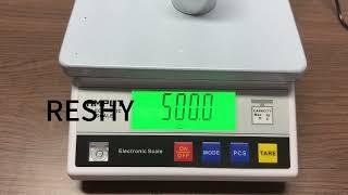 RESHY Test Scale Accuracy with Calibration Weights