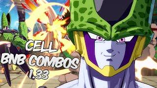 DBFZ 1.33 Cell BnB / Advanced Combos | DRAGON BALL FighterZ