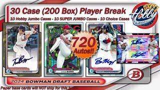 DAY #2   -   2024 BOWMAN DRAFT 30 Case (200 Box) Player Break eBay 12/17/24