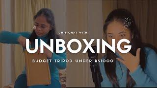 Unboxing Budget Tripod + Selfie Stick (Under ₹1000)| Starting My YouTube Journey Anew in 2025! 