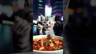 cat kimchi hotpot #cat #kimchi #kitty