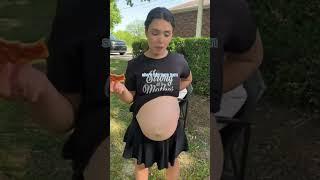 SHOWING OFF MY PREGNANT WIFE'S HUGE BELLY BUMP!