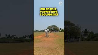 Continuous Boundaries after No Ball.  #cricket #boundaries