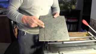 How To Cut Porcelain Tile-using a tile cutter