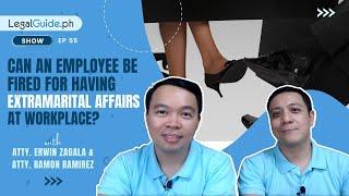 Can an employee be fired for having extramarital affairs at workplace?