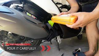 CHANGE OIL XCITING KYMCO