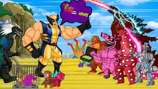 Wolverine GODZILLA & KONG: Who Will Win? Tiny Godzilla Cartoon Animation EVOLUTION DINOSAURS LAST?