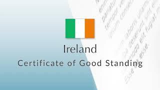 Ireland - Certificate of Good Standing