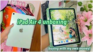 Buying an iPad with my own Money!  (iPad Air 4 Green + Apple Pencil Unboxing)