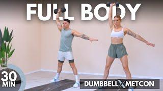 30 Min TOTAL BODY WORKOUT with WEIGHTS | Strength & Conditioning