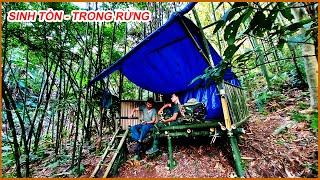 Sinh Tồn Trong Rừng Tập 1  Dựng Lán & Tìm Kiếm Thức Ăn, Đặt Bẫy THÚ RỪNG - Survival in The Forest