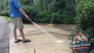 Pressure Washing driveway in North Raleigh NC