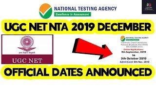 UGC NET 2019 DECEMBER OFFICIAL NOTIFICATION