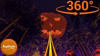 360 Video || Halloween Roller Coaster || Holiday Animation VR