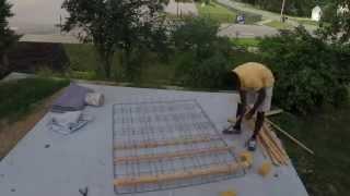 Taking apart a mattress and box spring for recycling purposes