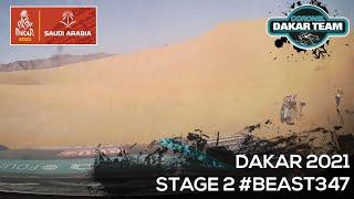 Onboard stage 2 first dunes 2021 Dakar Rally - surfing with Beast347