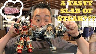 Review of JoyToy x Warhammer 40K Chaos Space Marines World Eaters Lord Invocatus On Juggernaut