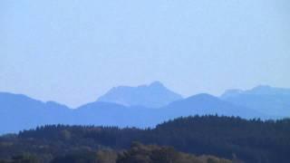 Alpenpanorama /Wendelstein bis Zugspitze/35-fach Zoom vom Bayertor in Landsberg/Lech / Canon SX30IS