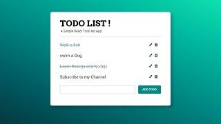 Todo List App Project using React js