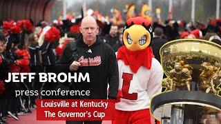 Louisville head coach Jeff Brohm previews upcoming rivalry game at Kentucky