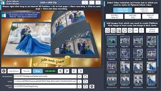 Auto wedding Album Flipbook video maker. create realistic 3d album photobook from your photos images