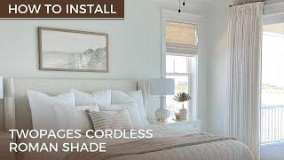 How to Install TWOPAGES Cordless Roman Shade #twopagescurtains #homedecor #decorstyle #installation