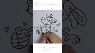 Drawing of Dribbling a Basketball #funnyvideo #funny #fun #art #drawing #disney #sketch #draw