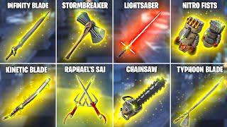 Evolution of All Fortnite Melee Weapons (Chapter 1 Season 1 - Chapter 6 Season 2)