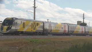 FEC Local Freight Train 945-14 And A Brightline In West Palm Beach 2-14-24